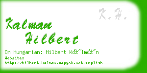 kalman hilbert business card